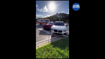 Así quedó el carro de Iván René Valenciano