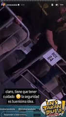 Jossmery Toledo junto a su personal de seguridad.