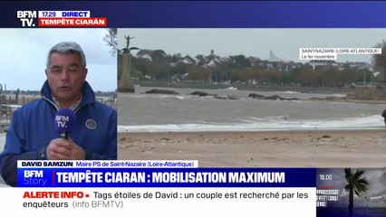 "On appelle la population à la vigilance et à ne pas sortir" à l'approche de la tempête Ciarán, explique le maire de Saint-Nazaire