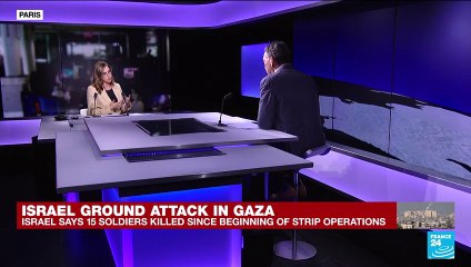 Israeli says 15 soldiers killed since ground incursions in Gaza