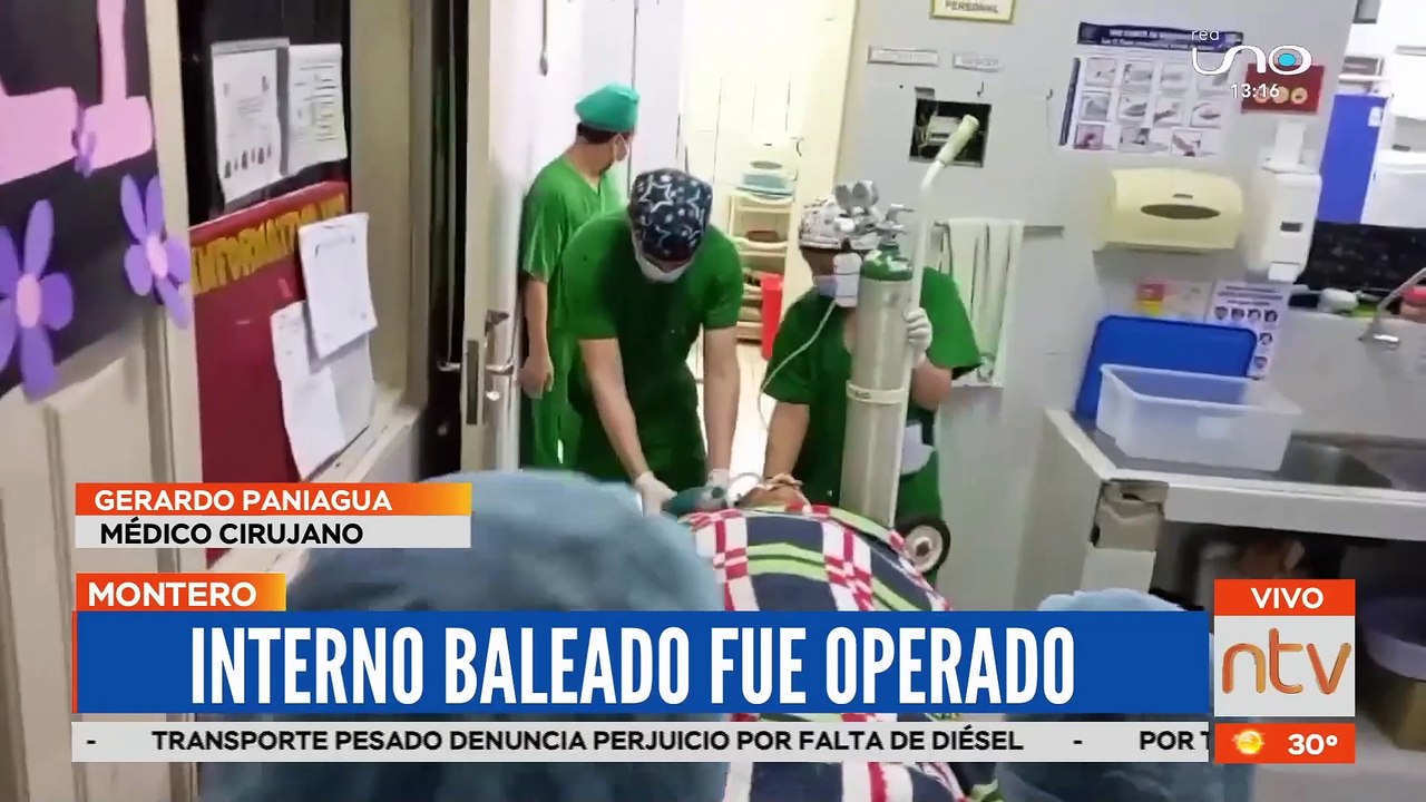 Reo herido de bala por un policía en la cárcel Cerprom tiene dañado los intestinos