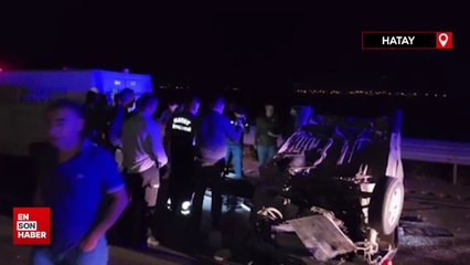 Hatay'da ters dönen otomobil sürücüsüne mezar oldu