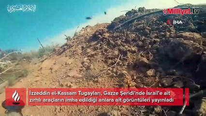 İzzeddin el-Kassam Tugayları, İsrail’e ait zırhlı araçları roketle imha etti