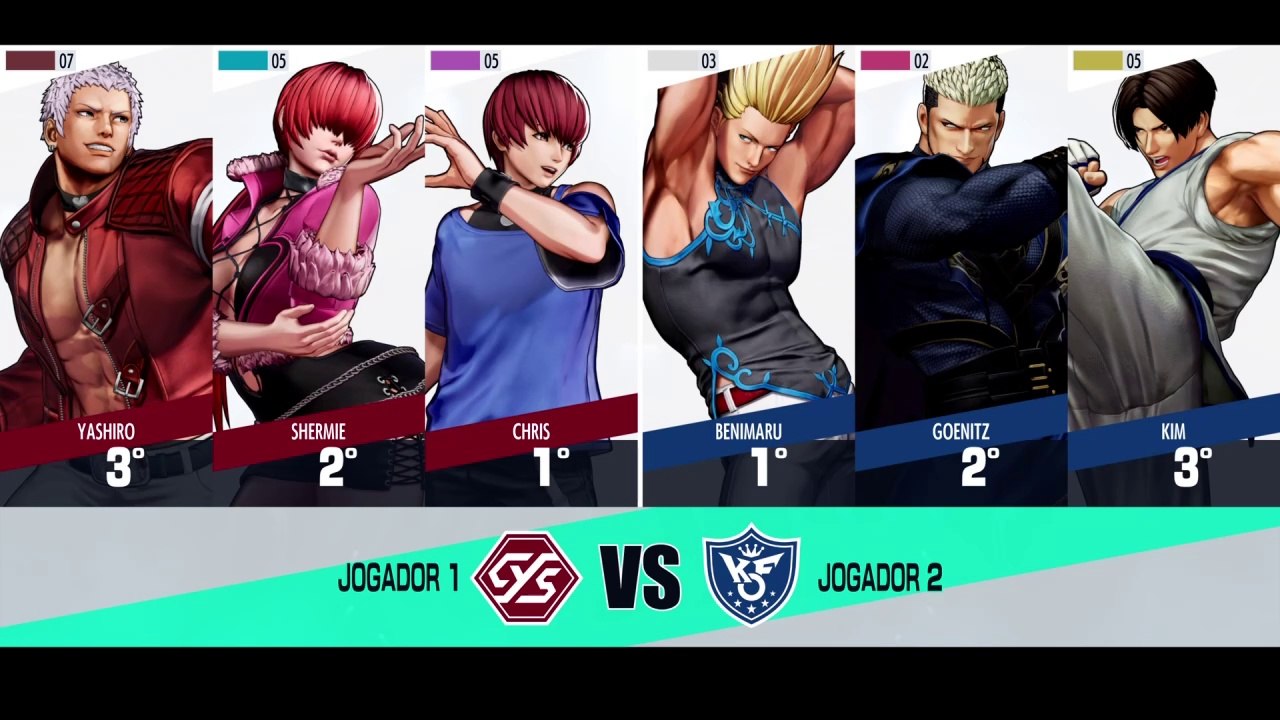 THE KING OF FIGHTERS XV CHRIS/SHERMIE/YASHIRO VS BENIMARU/GOENITZ/KIM