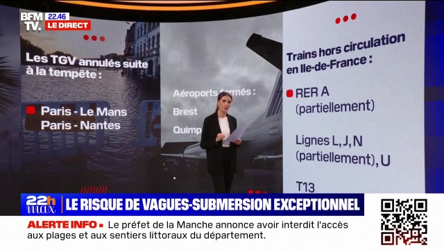 Routes, trains, avions: les perturbations dans les transports liées à la tempête Ciarán