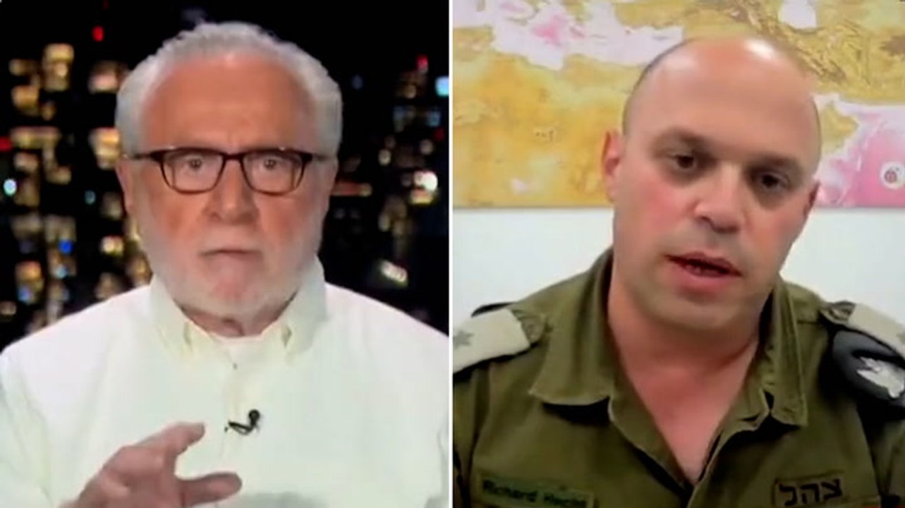 Watch: News anchor challenges IDF official over civilian deaths in Gaza bombing