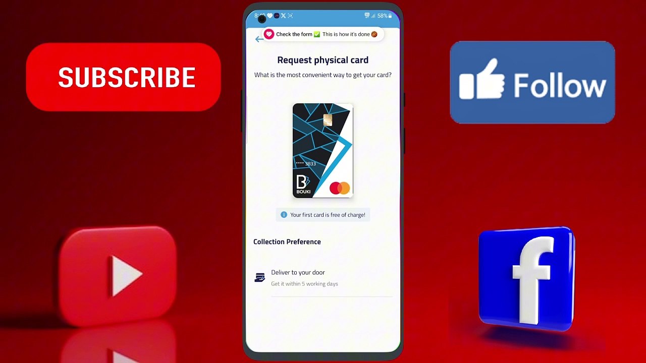 Apply now bouki wallet atm card Request physical card Urdu Hindi