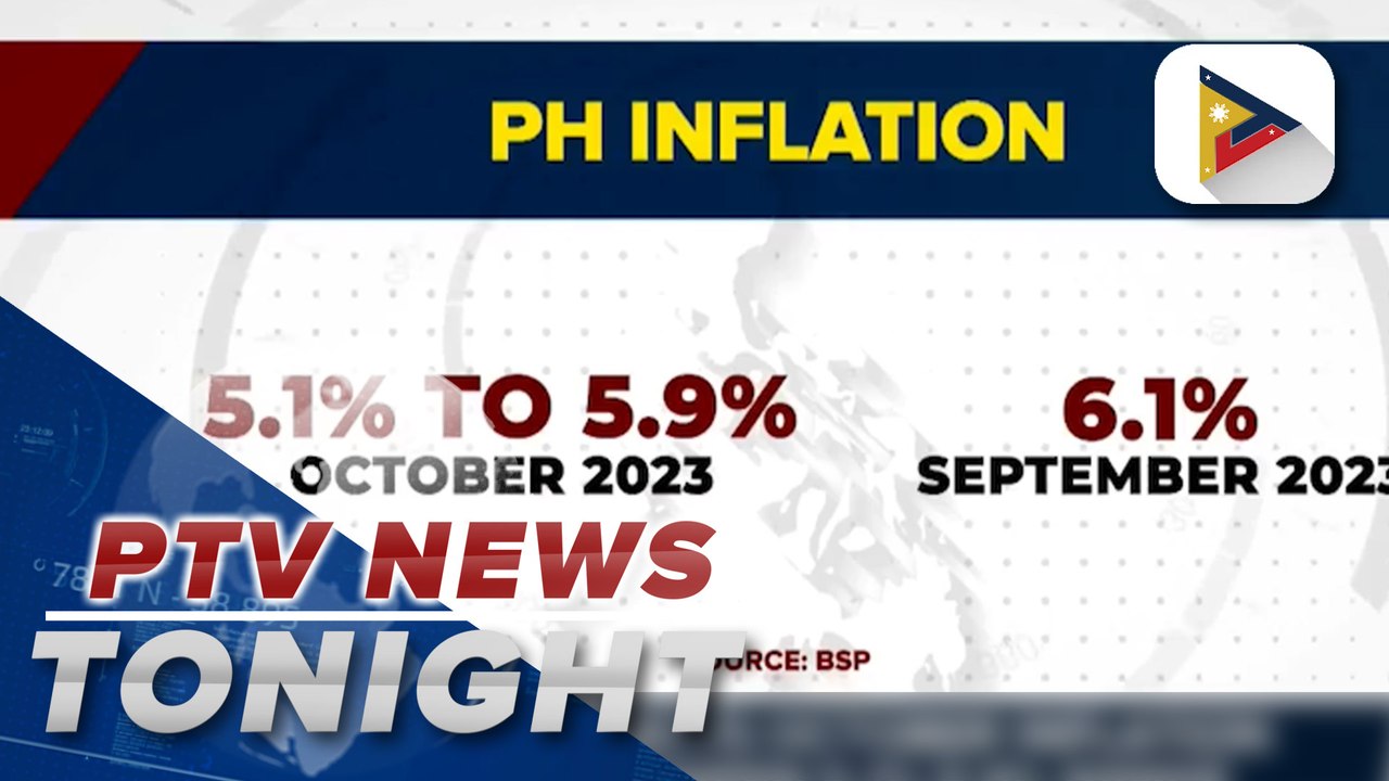 BSP projects October inflation rate between 5.1...