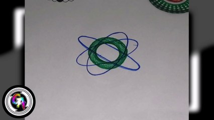 DIBUJANDO un interesante hipotrocoide con un espirógrafo. (VIDEO 42). DRAWING an interesting hypotrochoid with a spirograph. (VIDEO 42).