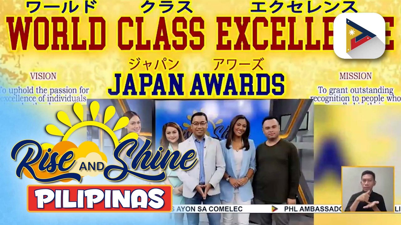 Rise and Shine Pilipinas, kinilala ng World Class Excellence Japan