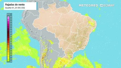 Скачать видео: Previsão de rajadas de vento até o sábado (04).