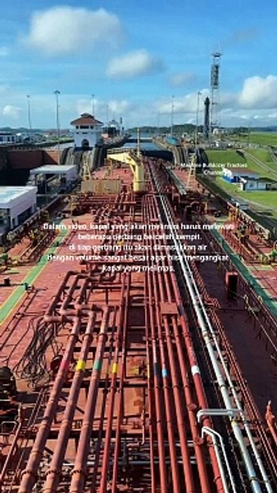 Cargo Ships pass through the PANAMA Canal