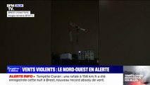 Tempête Ciaran: une partie d'une grue cède à Brest en raison des vents violents