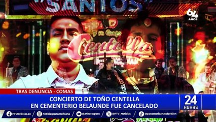 Descargar video: Comas: cancelan concierto de “Toño Centella” tras denuncia de Panamericana