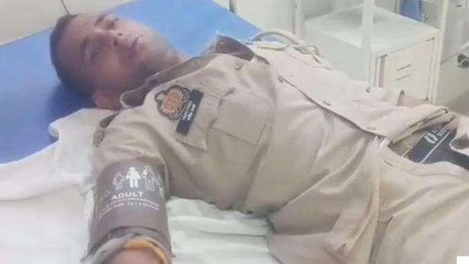 कन्नौज: ड्यूटी कर रहे पुलिस कर्मियों को तेज रफ्तार कार ने मारी टक्कर