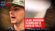 Lalaki, napasigaw sa bumulaga sa kanya sa toilet! | GMA Integrated Newsfeed