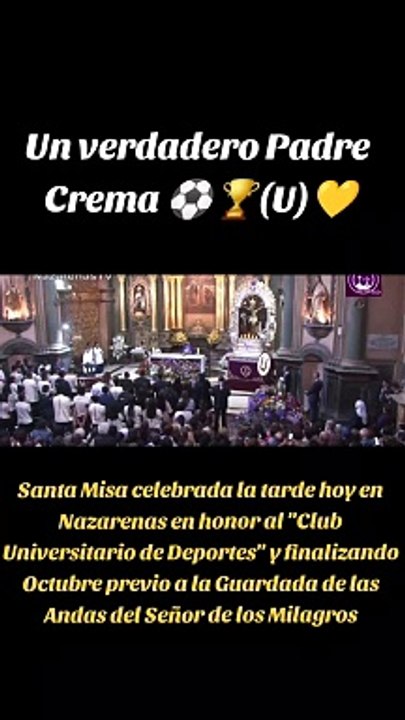 Sacerdote sorprende por emotivas palabras a Universitario de Deportes