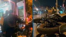 Bursa'da motosiklet ile taksi çarpıştı: 6 yaralı