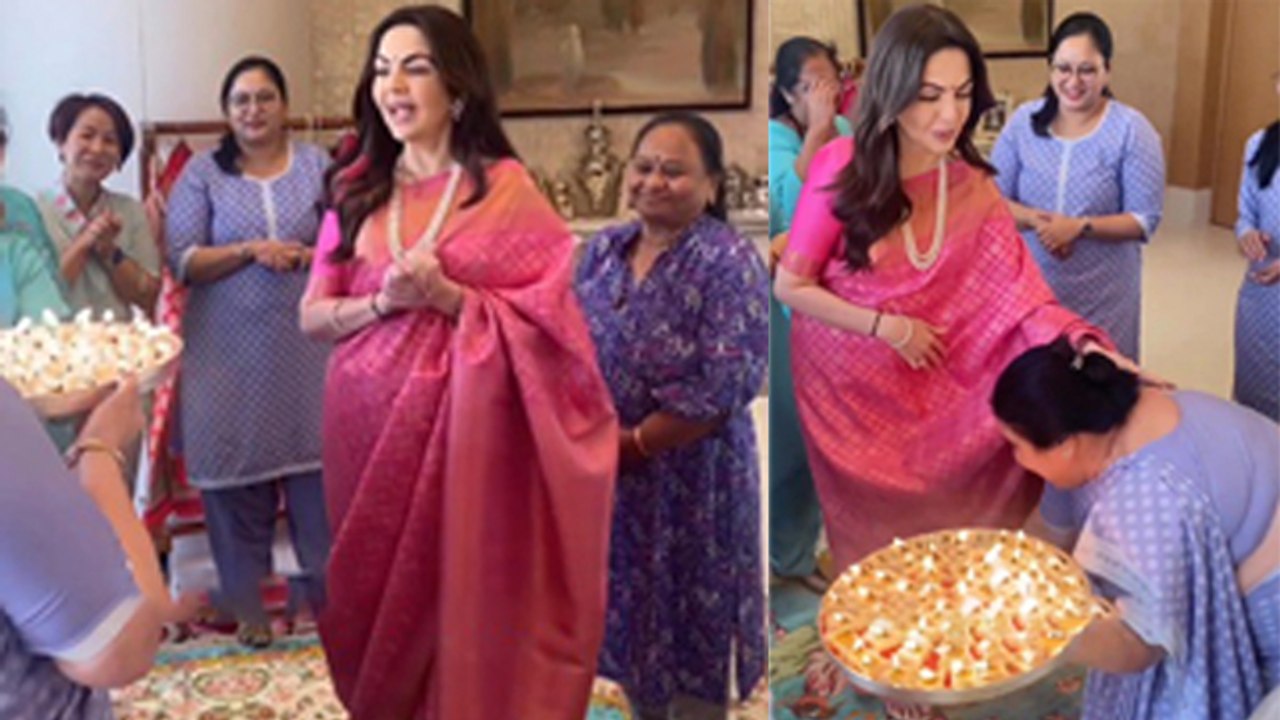 Nita Ambani 60th Birthday पर Old Lady Staff Tou...