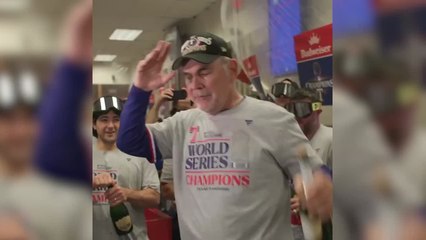 Watch: Rangers manager Bruce Bochy’s champagne shower