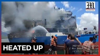 Fire hits ship off Sorsogon