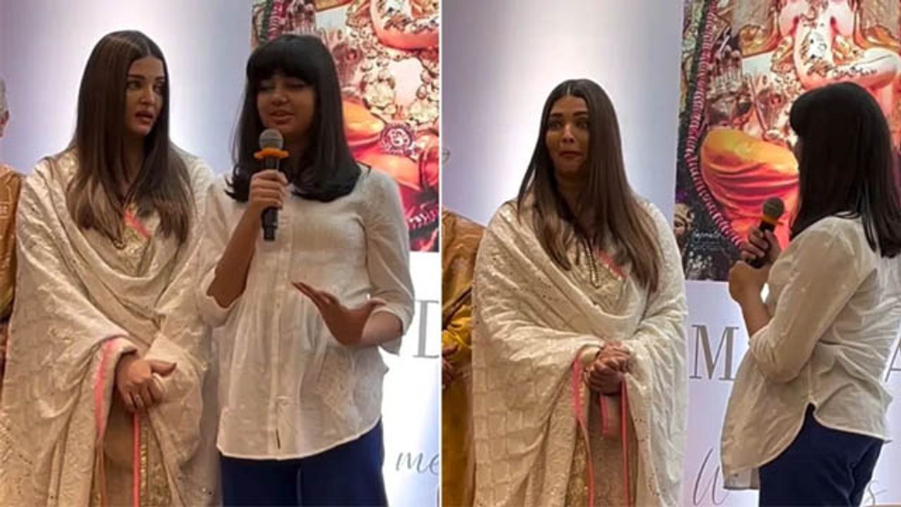 Aishwarya Rai 50th Birthday पर Daughter Aaradhya Bachchan First Speech Troll, "Beti Ke Hath Se Mic..
