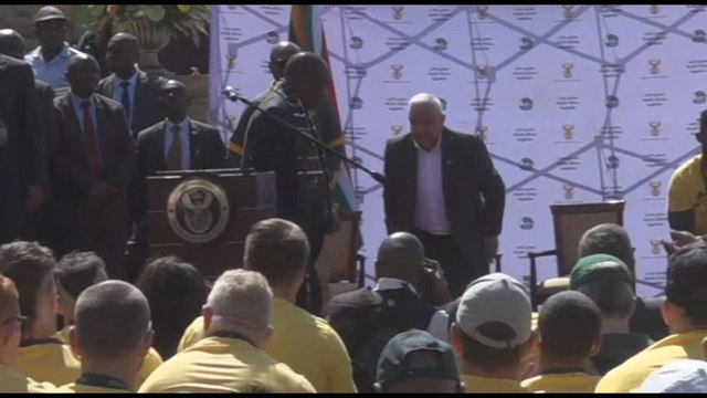 Sudafrica, Ramaphosa incontra gli Springboks campioni del mondo di rugby