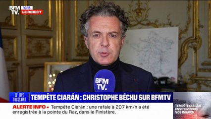 Tempête Ciarán: Christophe Béchu évoque près de 2000 interventions de pompiers