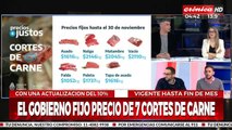 Precios justos: el Gobierno fijó el precio en siete cortes de carne