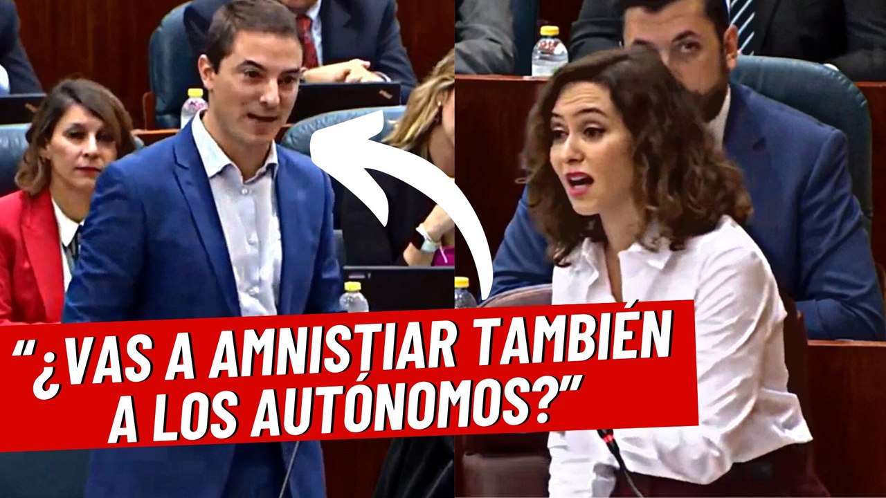 El lacayo de Sánchez monta un numerito en la Asamblea y el sopapo que recibe de Ayuso es brutal