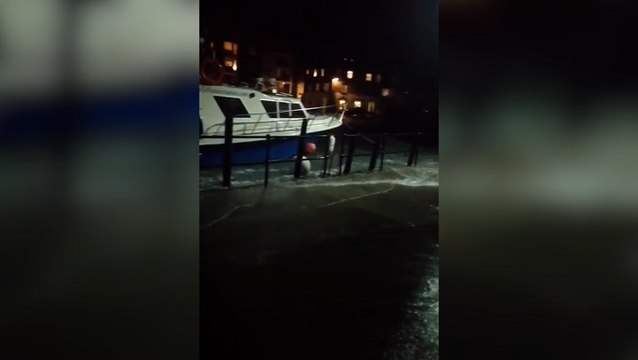 Storm Ciarán batters coast of Cornwall as winds of up to 85mph expected under amber warning