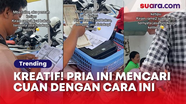 Kreatif! Pria Ini Mencari Cuan dengan Buka Jasa Fotocopy Keliling seperti di Sinetron, Warganet: Lah, Beneran Ada?