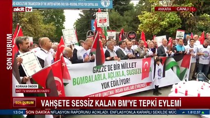 Ankara'da siyonist katliamlara "Dur De" eylemi