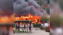 Sera Gölü kıyısındaki sosyal tesis yandı