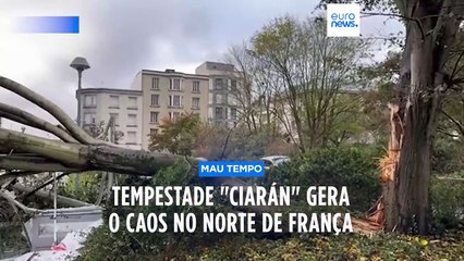 Um morto e mais de 1.300 deslocados devido à tempestade "Ciarán"