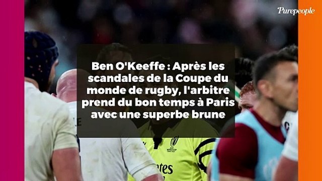 Ben O'Keeffe : Après les scandales de la Coupe du monde de rugby, l'arbitre prend du bon temps à Paris avec une superbe brune