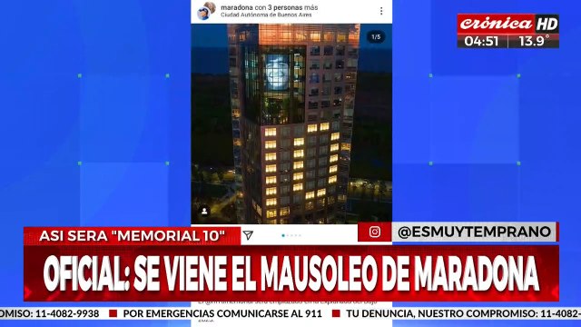 Diego Maradona tendrá su mausoleo en pleno centro de Buenos Aires