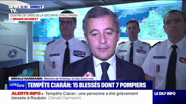 Tempête Ciarán: On sera très attentifs à ce que les assurances jouent leur rôle , assure Gérald Darmanin