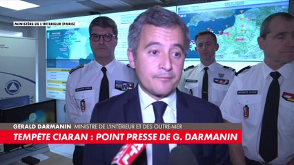 Gérald Darmanin : «Grâce au système d’alerte mis en place par le ministère de l’Intérieur, cela a permis de limiter les dégâts humains. Il y a 15 blessés dont 7 sapeurs-pompiers»