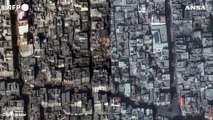 Gaza, le immagini satellitari mostrano la distruzione a Jabalia e Khan Yunis