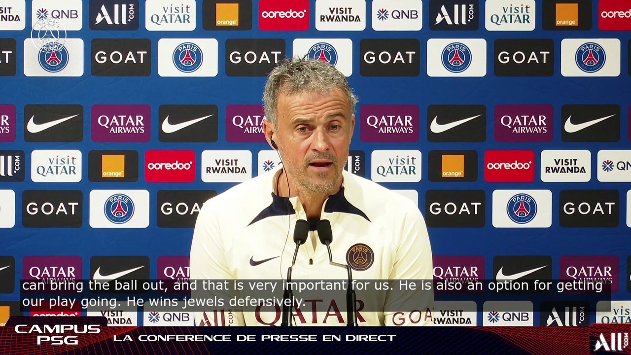 La conférence de presse de Luis Enrique avant Paris Saint-Germain - Montpellier HSC