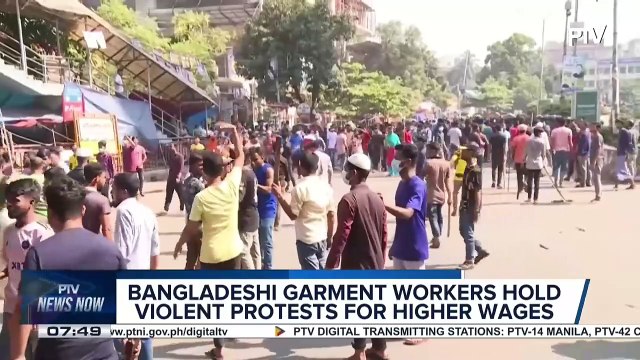 Bangladeshi garment workers hold protests for higher wages