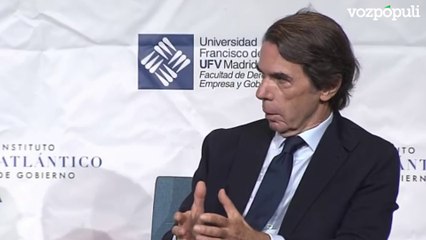 Aznar alerta de que Sánchez "ha puesto la Constitución al servicio de separatistas y antiguos terroristas"