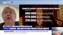 Tempête Ciarán: 980.000 foyers toujours privés d'électricité à la mi-journée selon Enedis