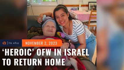 After protecting patient in Hamas encounter, Filipina caregiver to go home