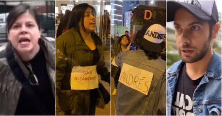 Recrean pelea de Andrés Wiese y su agresora por Halloween