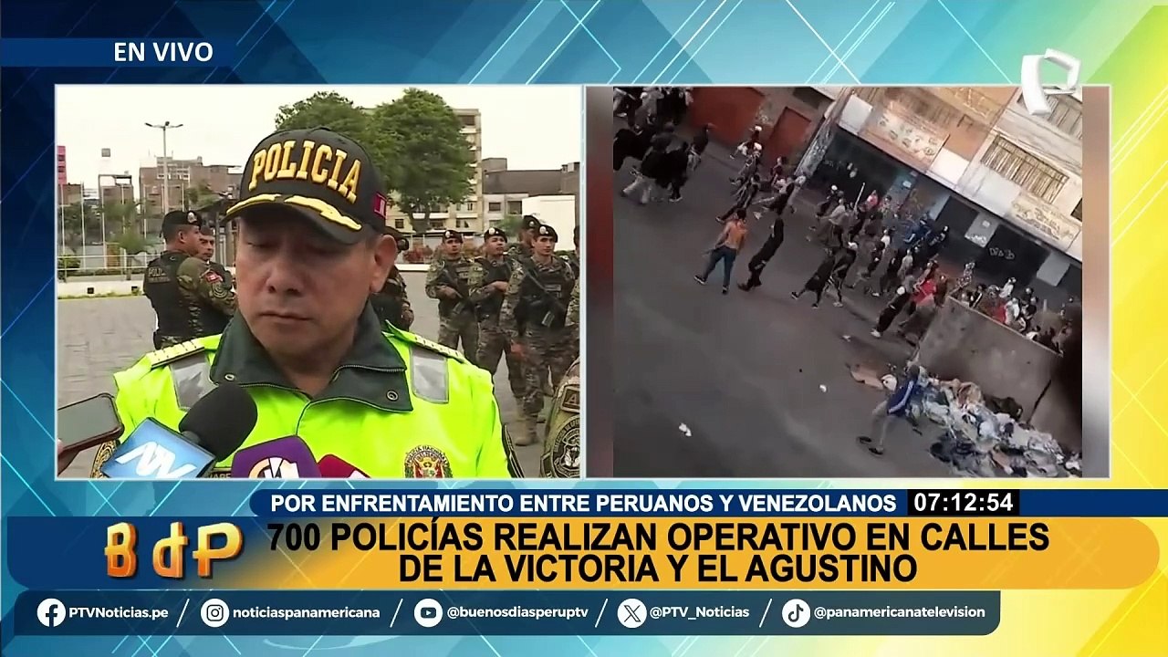 Despliegan 700 policías por enfrentamientos entre peruanos y venezolanos en La Victoria y El Agustino