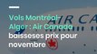 Vols Montréal-Alger  Air Canada baisse ses prix pour novembre-1
