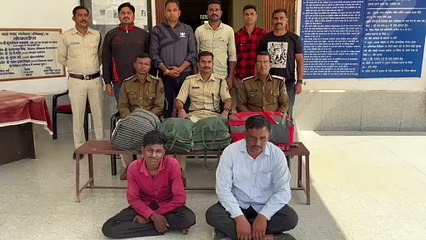 २३ किलो गांजा के साथ दो आरोपी चढ़े पुलिस के हत्थे
