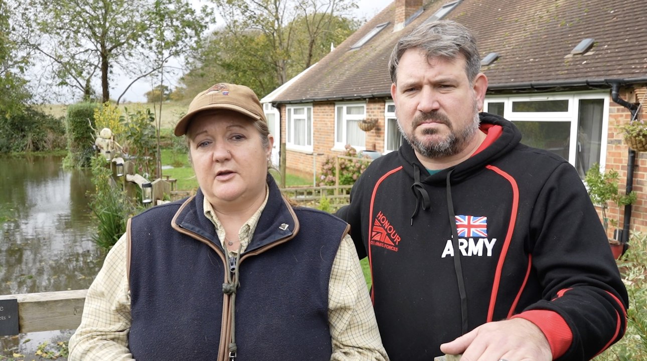 Flooded homes - Sussex couple devastated